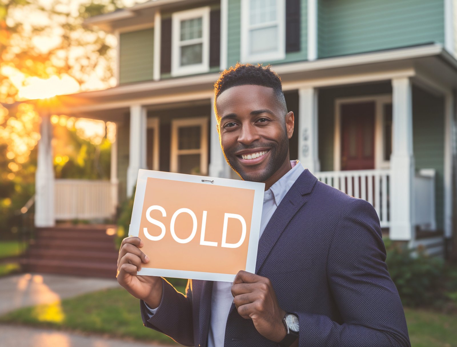 medium shot man working as real estate agent